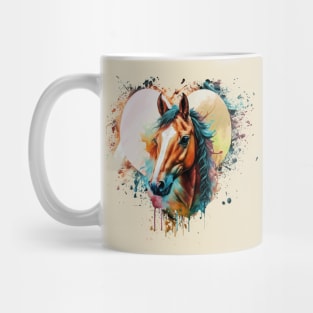 Horse Lover Paint Splatter Graphic Art Mug